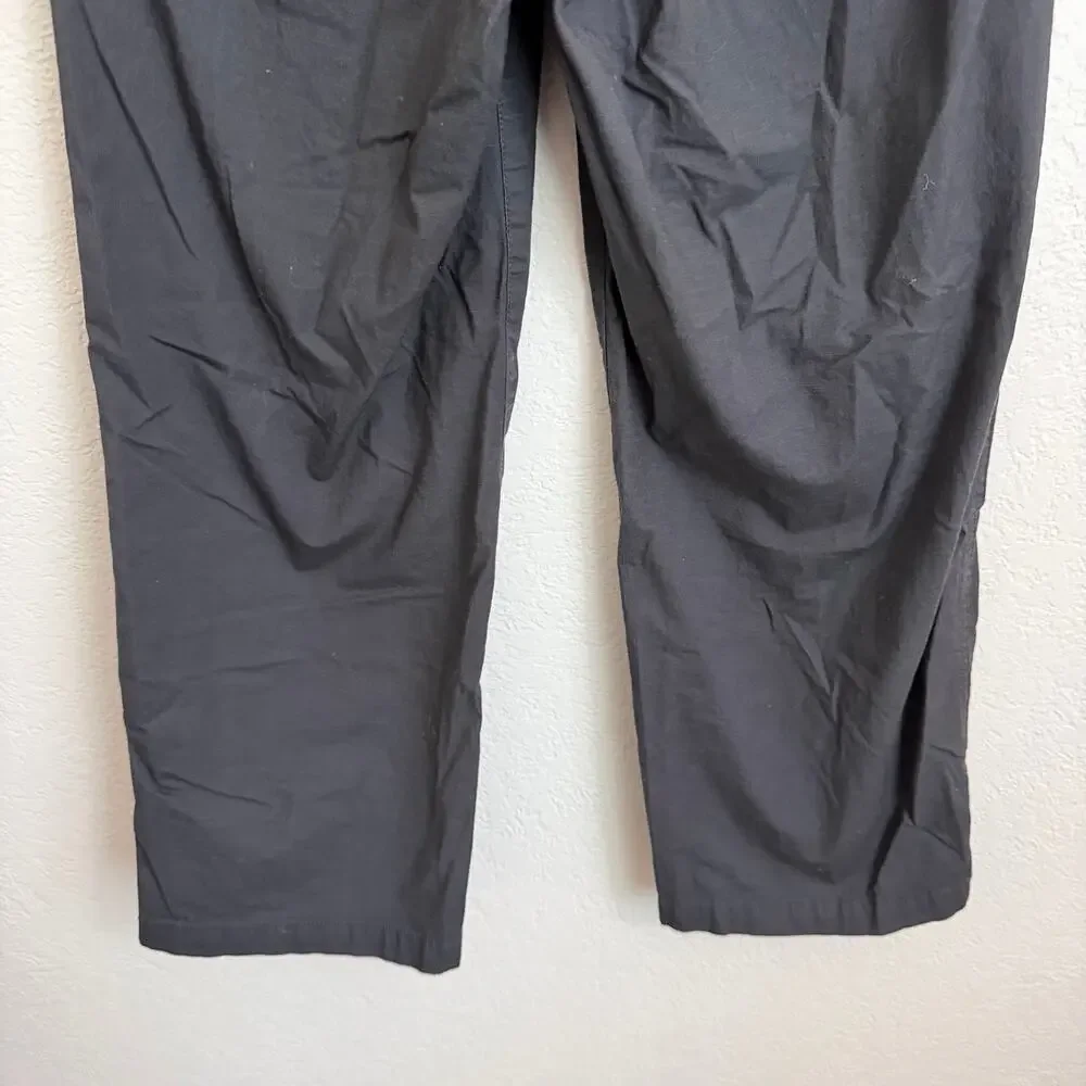 Vuori DuraTerra Ripstop Wide Leg Ankle Cropped Pants Charcoal Black Gray XS